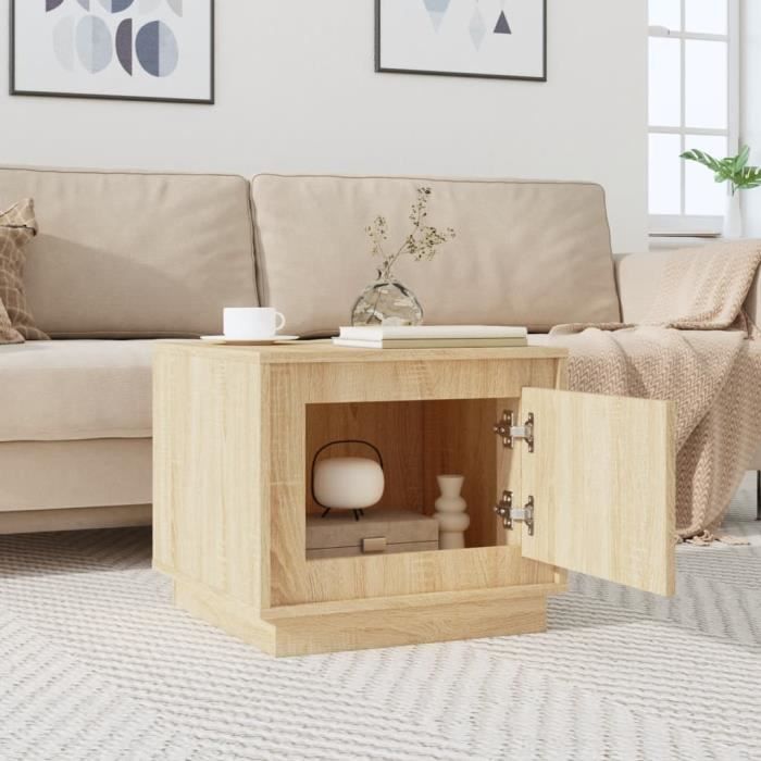 VidaXL Coffee Table Sonoma Oak 51x50x44 Cm Engineered Wood 819871
