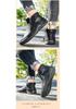 Men's Autumn Mid-top Casual Leather Boots with Side Zipper and Thick Sole
