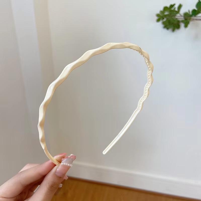 1/6pcs Summer Children's Headband Candy Colored Wavy Pattern Headband Comfortable To Wear Versatile For Daily Use