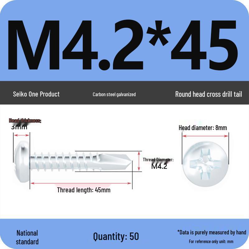 National Standard Hardened Galvanized Phillips Self-Drilling Self-Tapping Screws for Sheet Metal