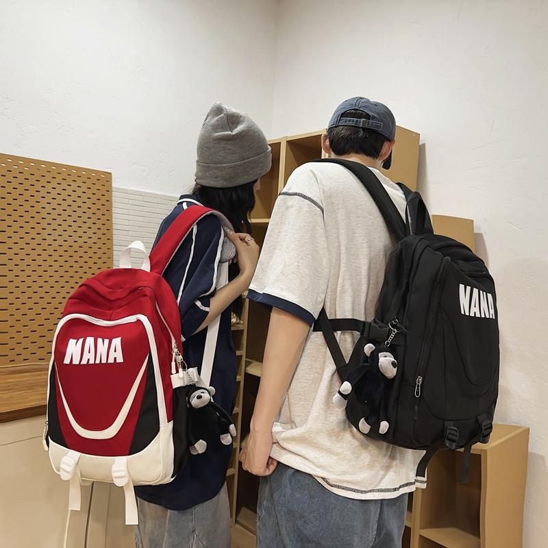 Женский рюкзак с цветными блоками большой вместимости — фото 14