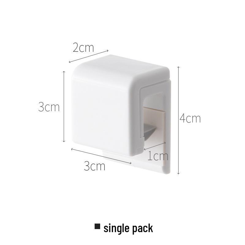 

Punch-Free Wall-Mounted Toothpaste Holder and Bathroom Shelf