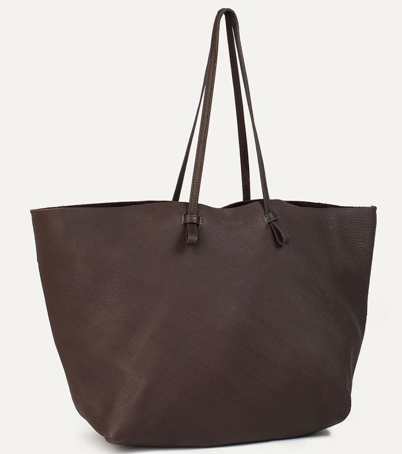 Hochwertige Rindsleder Handtasche OEM kundenspezifische weiche Leder Shopping Tragetasche große Kapazität Schulter Tragetasche