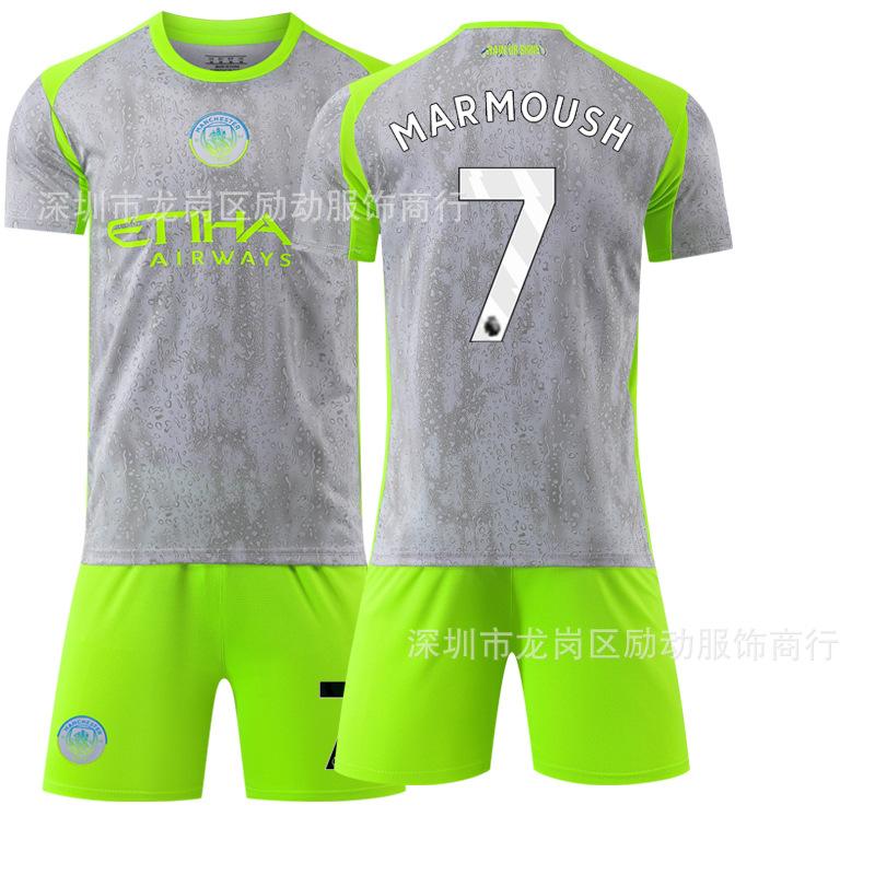 2025-26 new suit 47 Foden Doku club football clothes No. 9 Harland City two fluorescent green #16