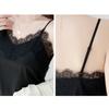 Summer Versatile Satin Interior Tops with Lace Solid Color Women’s Camis & Tank Tops