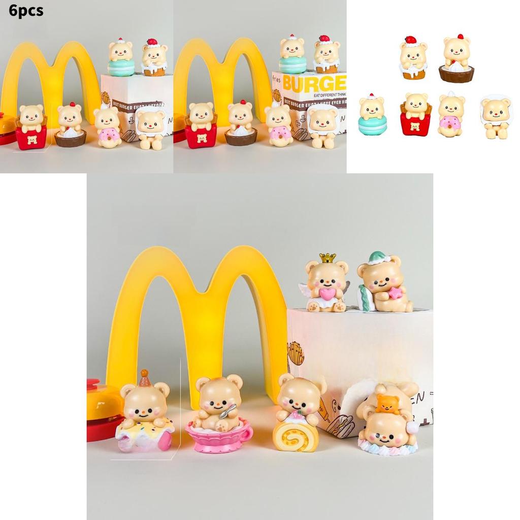 Butter Bear Cute Handicraft Pvc Figurine With Blind Box Packaging For Home Decor