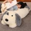 Soft Lying Fluffy Dog Plush Toys Stuffed Animal Sleep Cushion Pillow Dolls for Children Baby Birthday Xmas Gifts