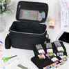 120 Slots Marker Holder Case with Shoulder Strap Large Capacity Multi-layer Markers Holder Carrying Bag for Paint Brush