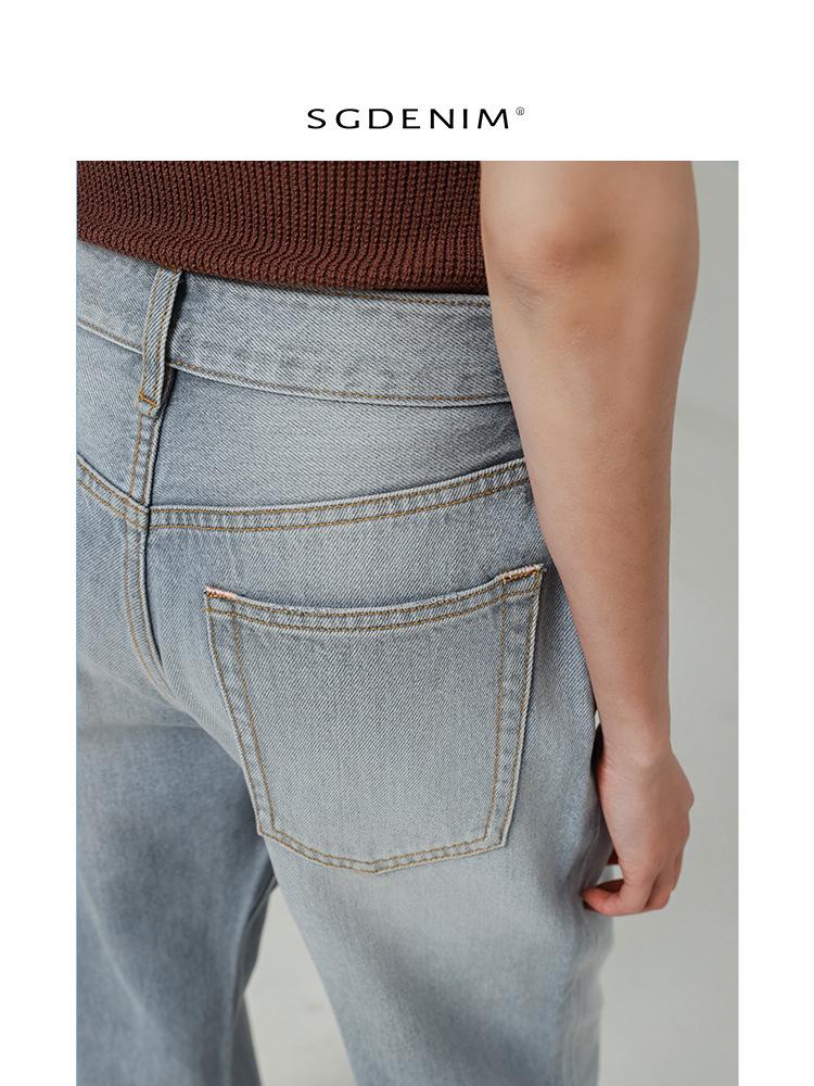 Women's High-Waisted Wide-Leg Floor-Length Jeans - Spring Collection by Big Brand Dupe