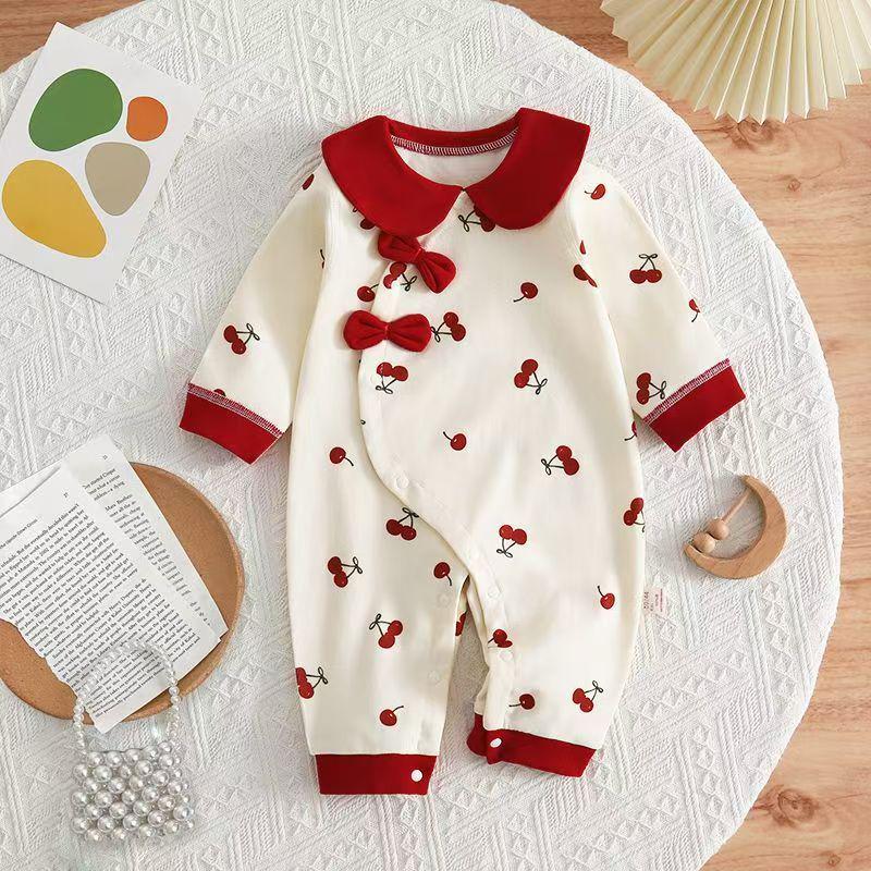 

Детский ромпер с длинным рукавом - Милый и модный костюм для ползания для младенцев на весну и осень 59 cm