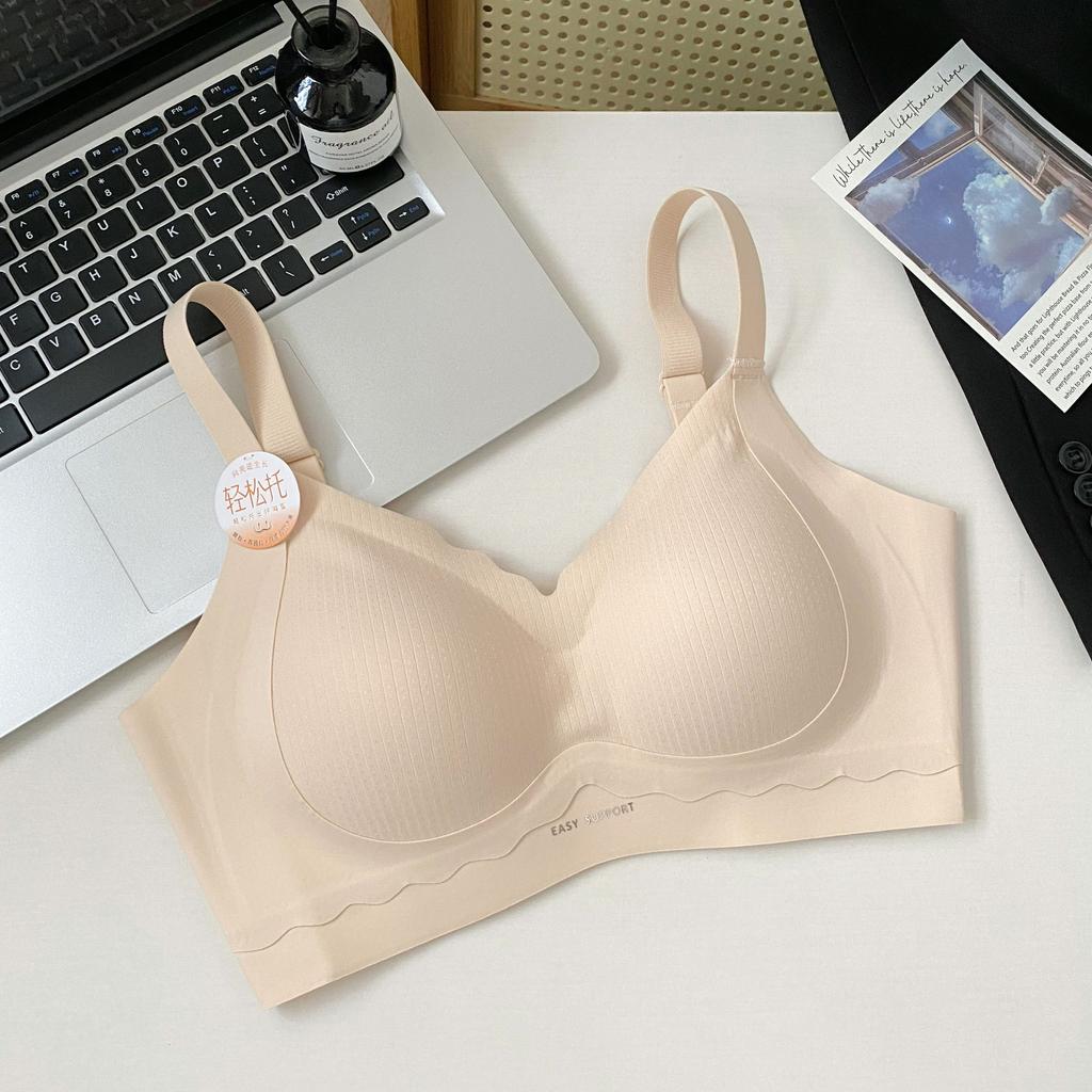 Anti-gravity lift without marks Comfortable soft support Gathering anti-sagging sports No steel ring bra