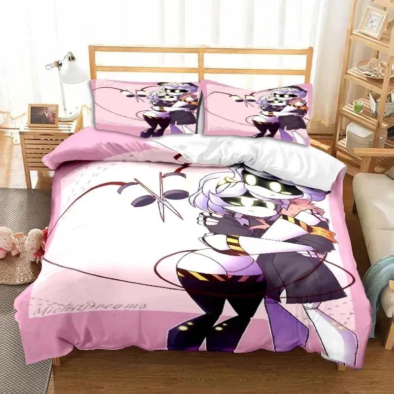 3D Cute Cartoon Anime M-Murder D-Drones Bedding Set Boys Girls Twin Queen Size Duvet Cover Pillowcase Bed Kids Adult Gift