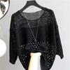 Fashion Ice Silk Women Knitted Vest Spring Summer Hollow Out Thin Bottoming Sling Streetwear Clothing Shirt