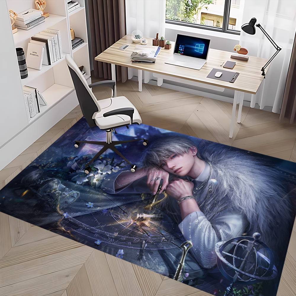 Love And Deep Space Game Hallway Carpet Washable Non-Slip Living Room Sofa Chairs Area Mat Kitchen Doormat Area Rug