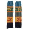 Reindeer Snowflake Knit Leg Warmers: Cozy Wool Knee Pads & Scrunch Socks for Autumn/Winter