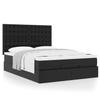 Ottoman Bed with Mattress Black 140x200 cm Faux Leather