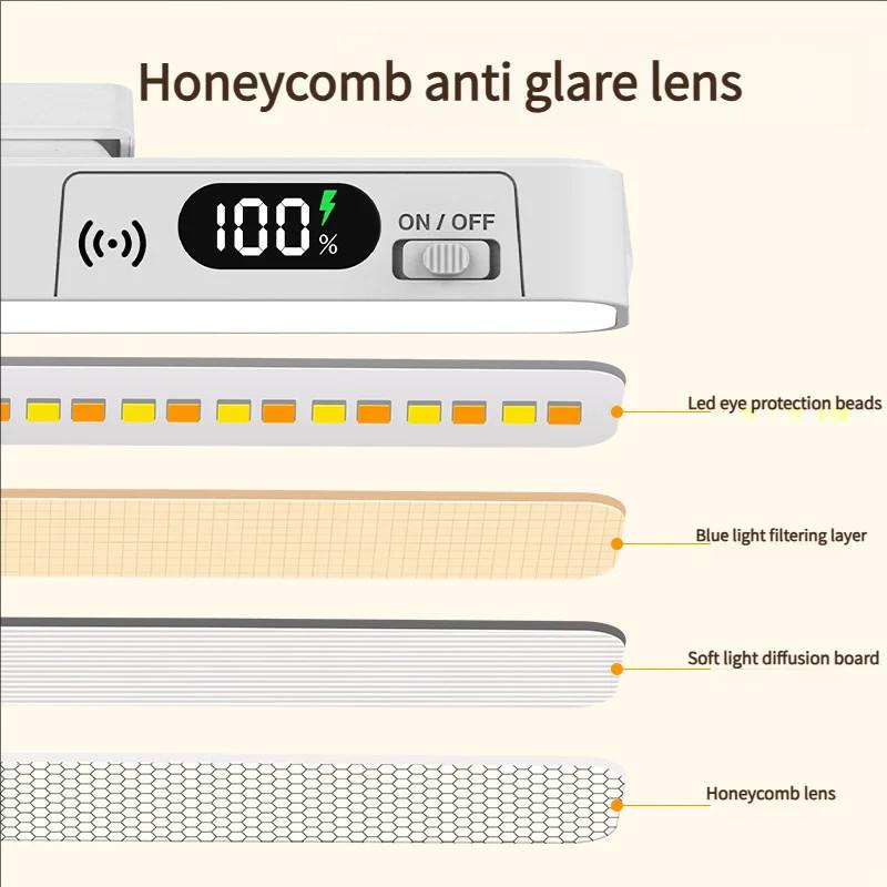 Remote Control Touch Table Lamp Magnetic Desk Lamp Bulit-in Rechargeable Battery for Reading Cabinet Mirror Bedside Rechargeable Night Lights
