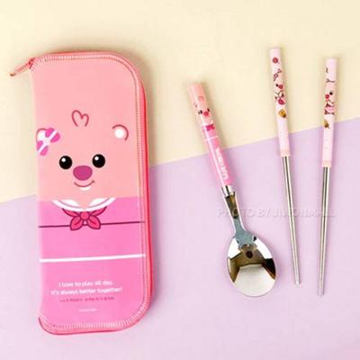 Lilpang Luffy Vakuum Löffelbox Set, gemischte Farben, 1 Set, Löffelbox + Löffel + Essstäbchen