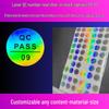 Bright Silver Self-Adhesive Laser Anti-Counterfeit QC Label Sticker