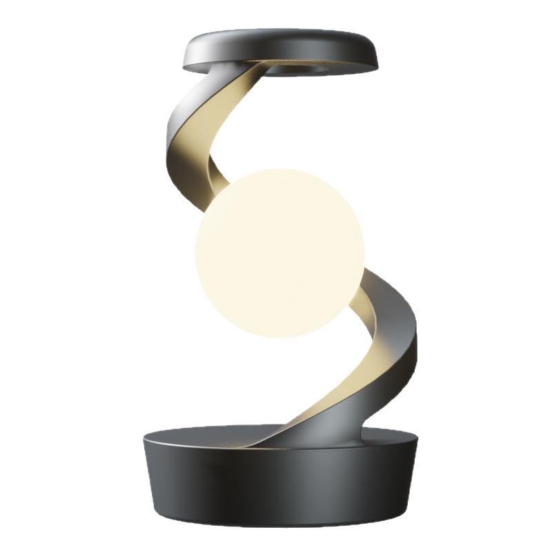 Induction Table Lamp: Rotating Seven-Color Atmosphere Light with Wireless Phone Charging