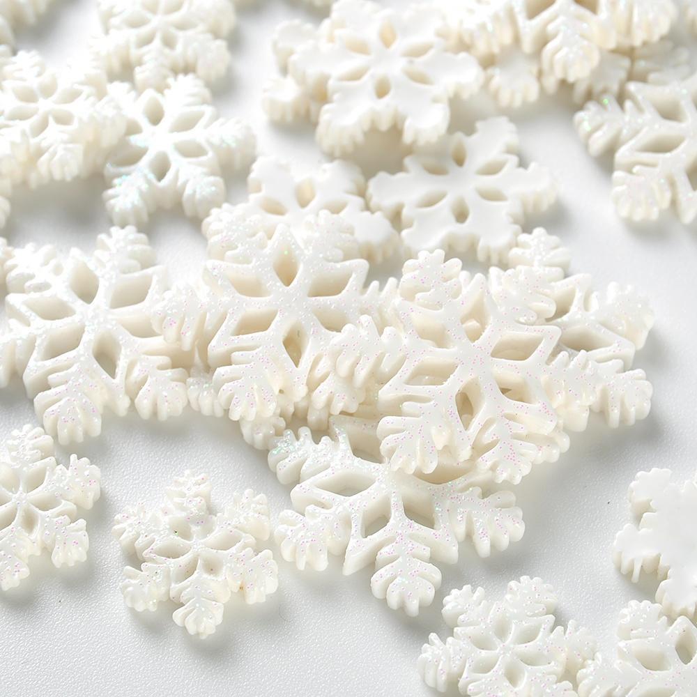 20Pcs Classic White Snowflake Ornaments Christmas Holiday Party Home Decoration