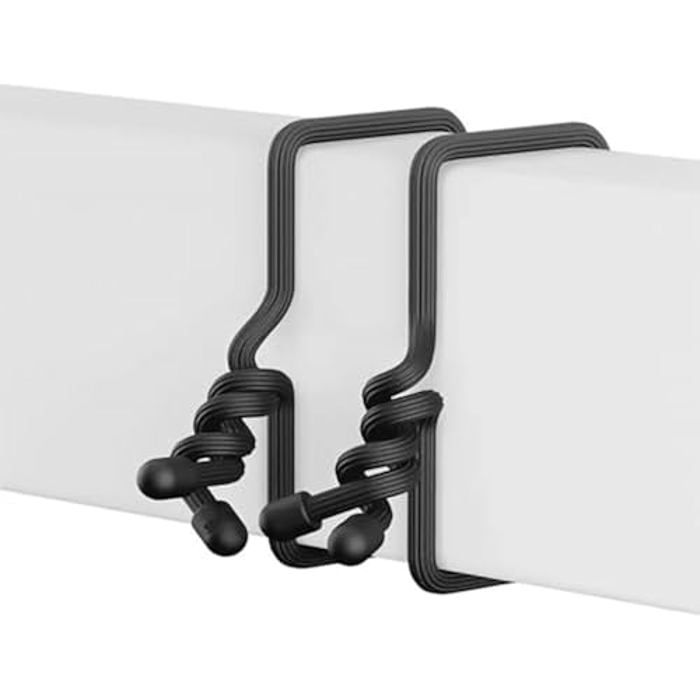 Support flexible - GoPro - Modèle avec attaches de vitesses - 360° pivotant - 2 paires d'attaches - Noir