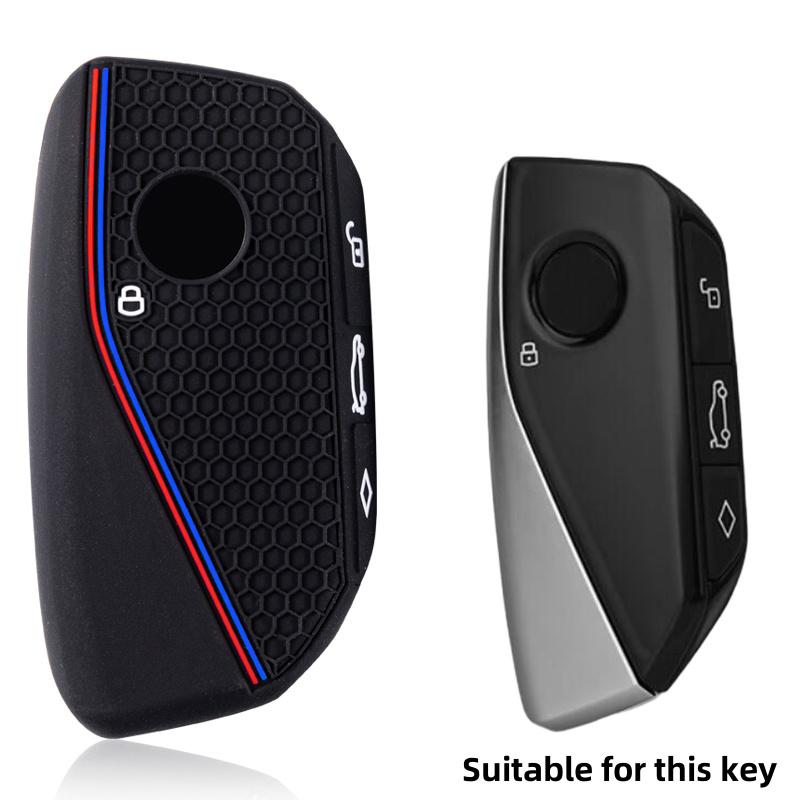 Custodia in Silicone per Chiave Auto Cover Guscio Protettivo Portachiavi Per Bmw I7 X7 G07 Lci Ix I20 X1 U11 Serie 7 G70 G09 Xm U06 G81 M3 Accessori Chiave