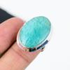 Natural Amazonite Adjustable 925 Sterling Silver Ring - Fits US Sizes 6 To 11 - Handmade Boho Jewelry for Women & Men, Mother's Day Gifts