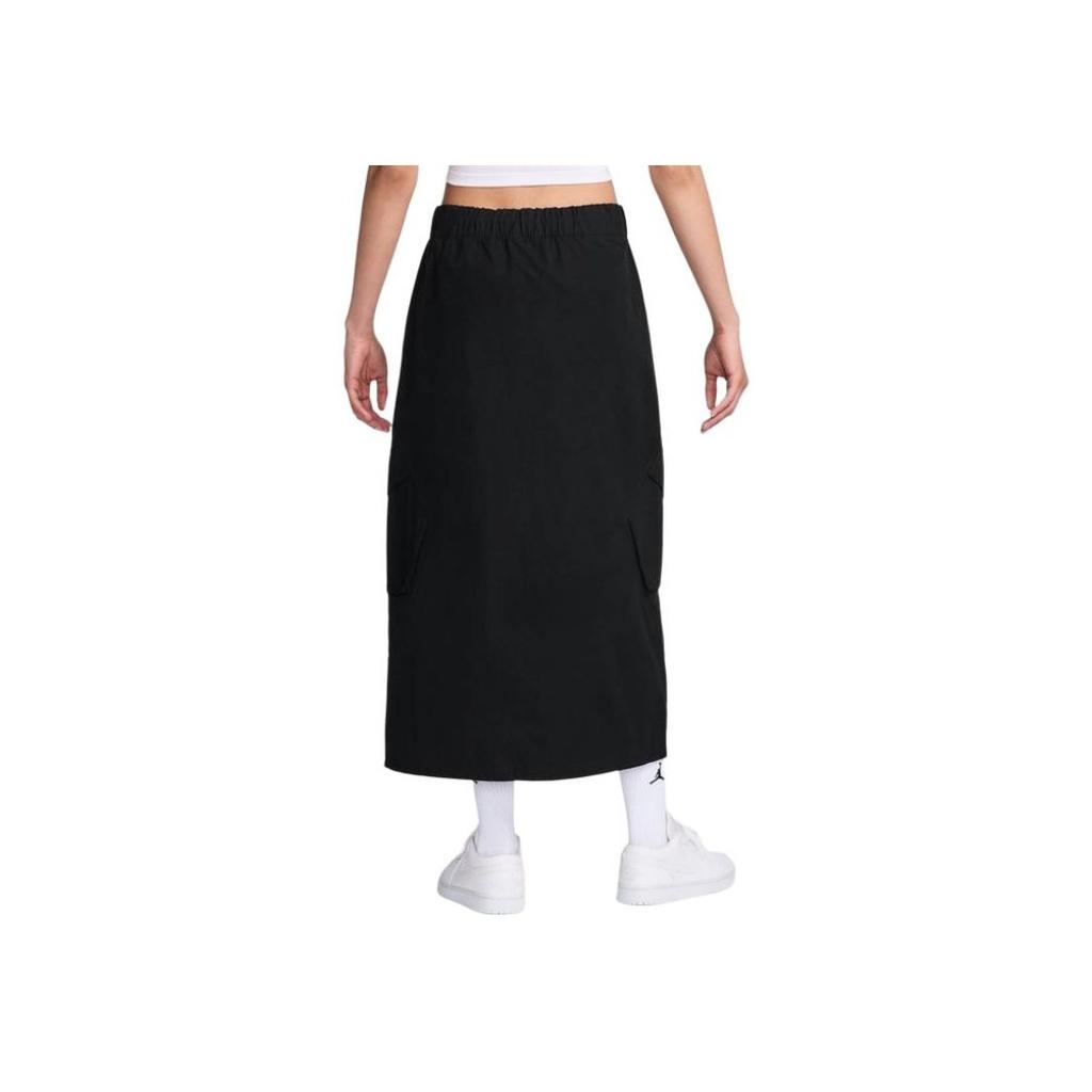 Jordan Low Waist Solid Color Mid-Length Casual Skirt Women Skirts Black HF9463-010
