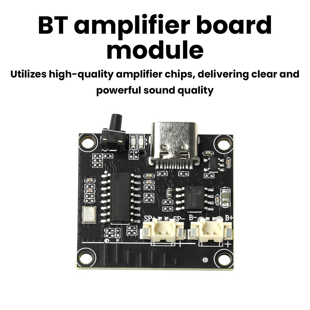 DC 5V 3W BT Amplifier Module With Adjustable Tuning, Supports Tf Card, Memory Card Playback Type C