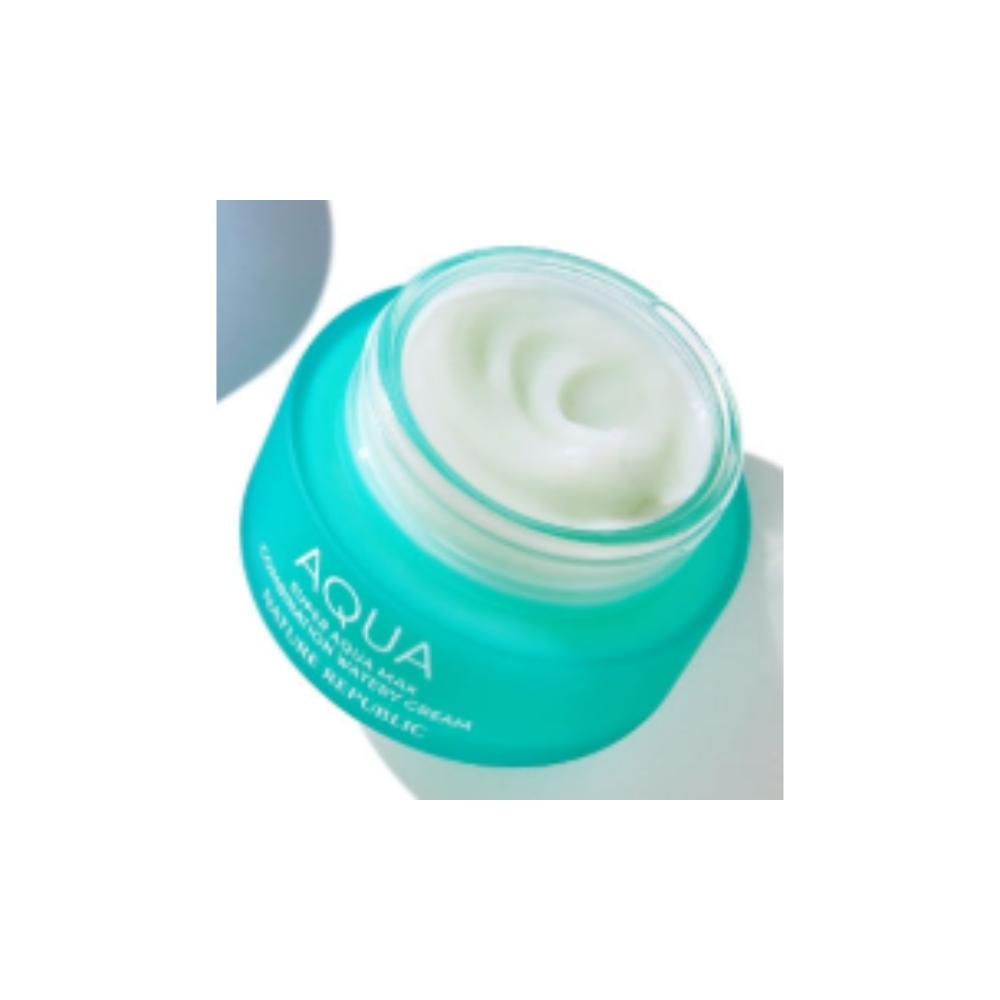 Nature Republic Super Aqua Max Watery Cream (80ml): Iconic Deep Sea Hydration & Skin Prep Solution for Flawless Makeup Application