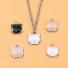 10 Piece Cute Charms Cat Animal Enamel Zinc Based Alloy Pendants DIY Making Earrings Necklace Women Jewelry 15mm x 13mm