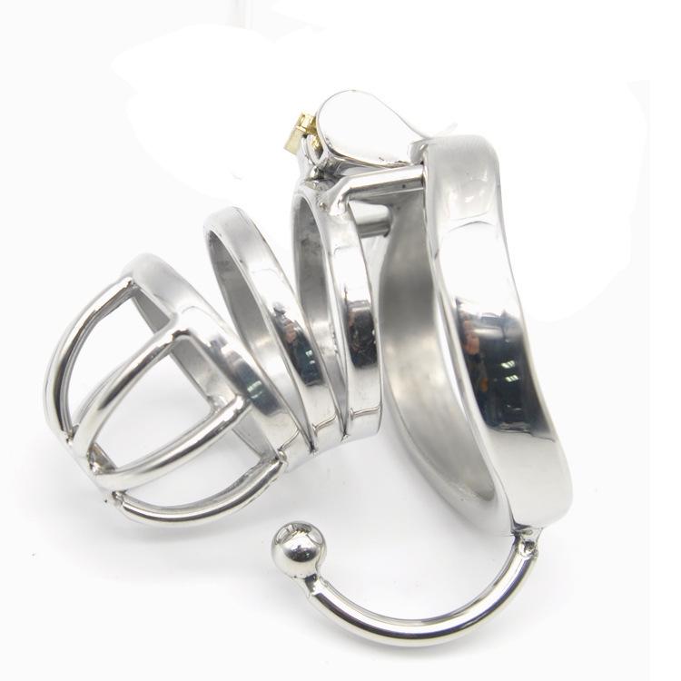 Men's Stainless Steel Chastity Device with Egg Separator and Snap Ring - SM Training CB Cage Bird Cage C275