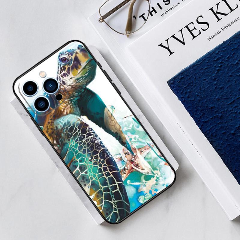 warming green turtles Case For iPhone 17 Air 14 13 12 11 15 16 Pro Max Mini 15 16 Plus 16e Funda Silicone Cover