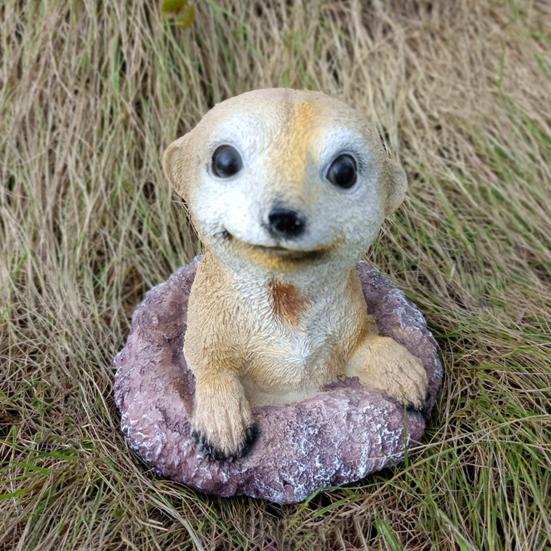Patio Ornament Resin Garden Decoration Realistic Animal Statue Weather-resistant Garden Decor Accessory for Lawn