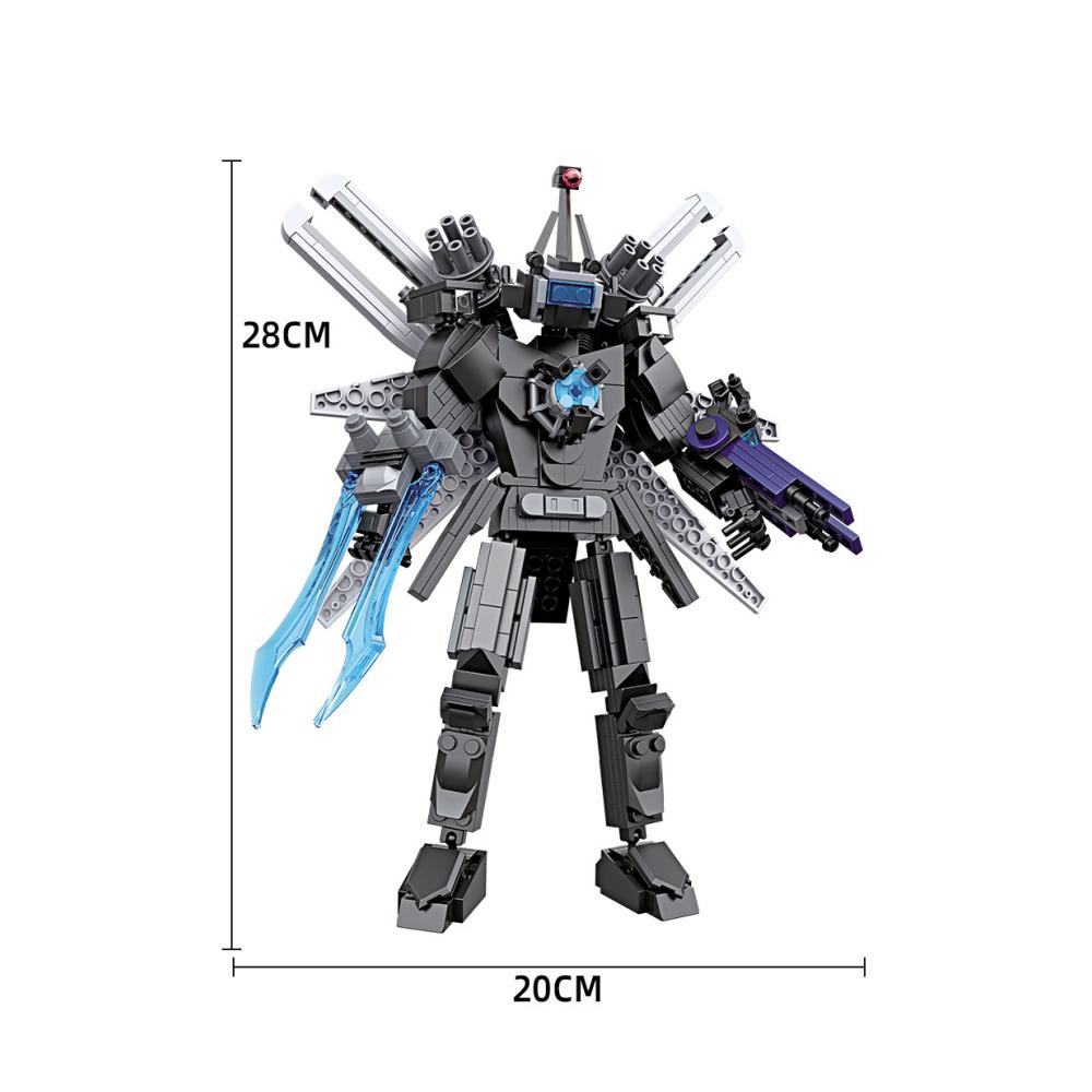 Skibidi Mutant Titan Camera Building Block Cartoon or Game Doll Kids Toys Speaker Camera Titan TV Clock Toilet Bricks Man Model