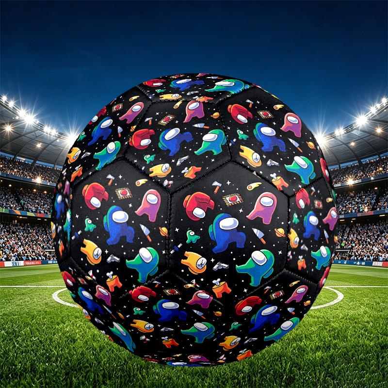 Among Us Print Size 5 Soccer Ball, PU Wear Resistant Football for Match Training and Daily Practice, Birthday Gift for Soccer Fans