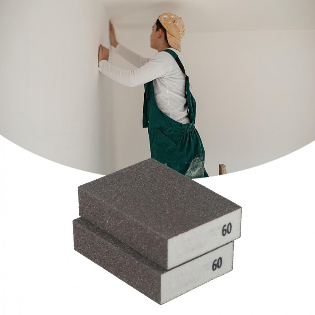 2PCSGrit Sanding Sponge Blocks Flexible Wet High Density