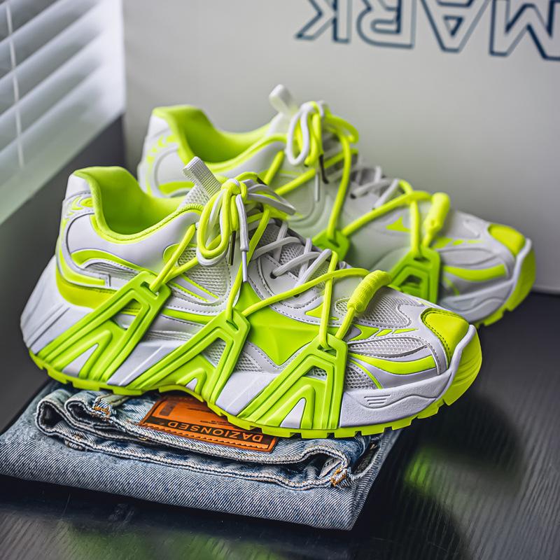 

2025 New Boutique Men s Casual Breathable Sneakers Thick soled Increased Anti slip Youth Running Shoes Zapatillas Deportivas 44