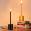 Aluminum Bedside Lamp Touch Control LED Table Lamp Stepless Dimming Battery Powered for Hotel Restaurant for Bars Living Room