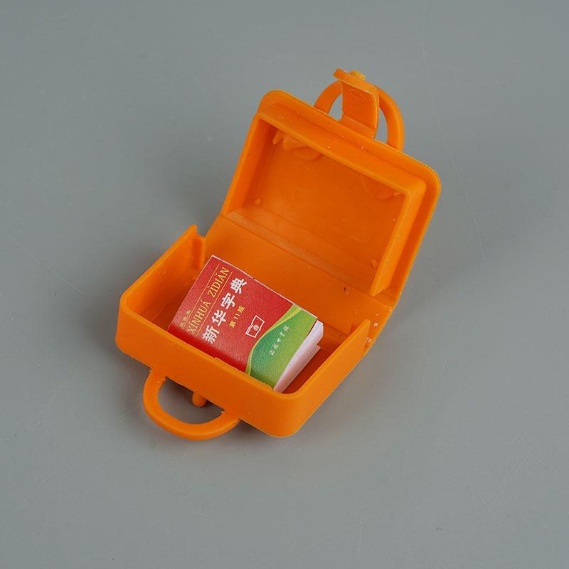 Good-Looking Mini Simulation Doll House Schoolbag Straight Ruler Triangle Ruler Miniature Creative School Supplies Model Ornament Toy