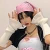 Lolita Fingerless Gloves Arm Warmers Women Autumn and Winter Knitted Kawaii White Black Gloves Anime Cosplay Ankle Wrist Sleeves