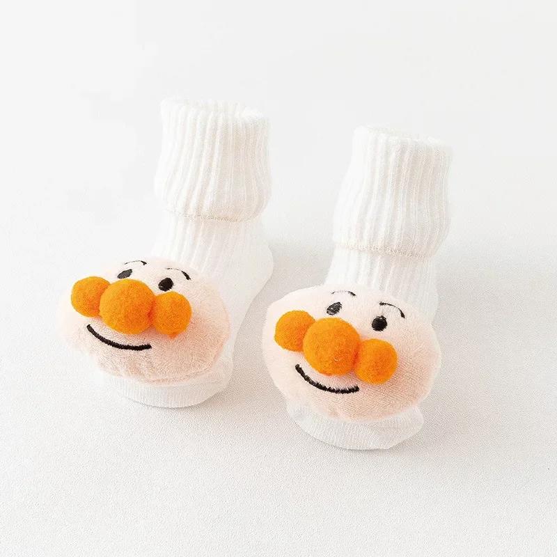 New Summer Thin Cute Cartoon Baby 3D Doll Socks Cotton Rubber Anti-slip Floor Socks for Newborn Infant Toddler Socks