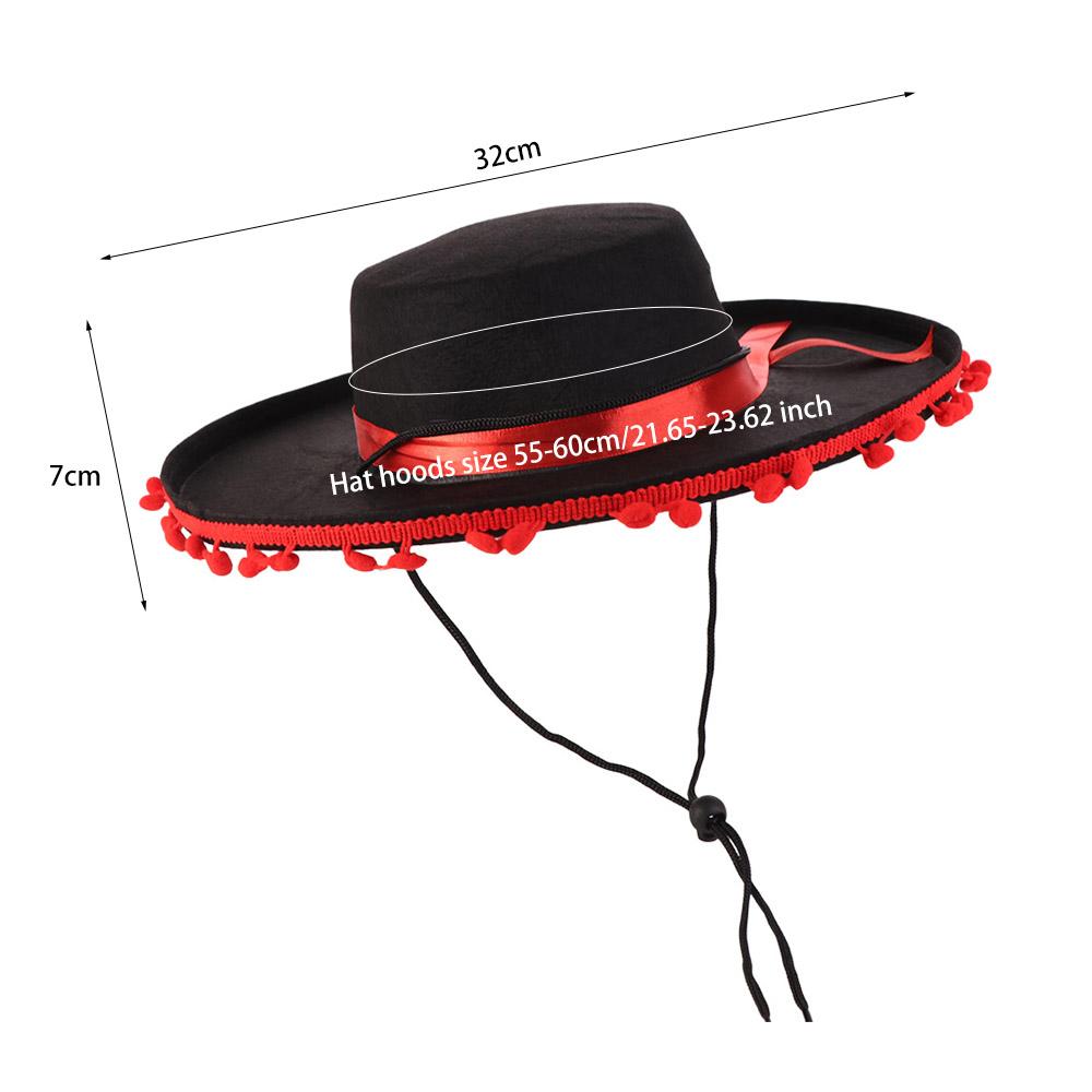 Fuzz Ball Mexican Sombrero Hats Stage Performance Spanish-style Hat Mexican Hat Costumes  Halloween