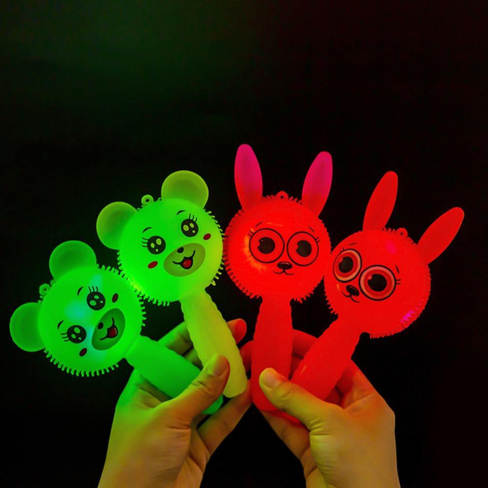 5 Pcs Cute LED Luminous Bunny Bear Pinch Toy for Children's Birthday Party Baby Shower Wedding Guest Gift Christmas Kids Gift