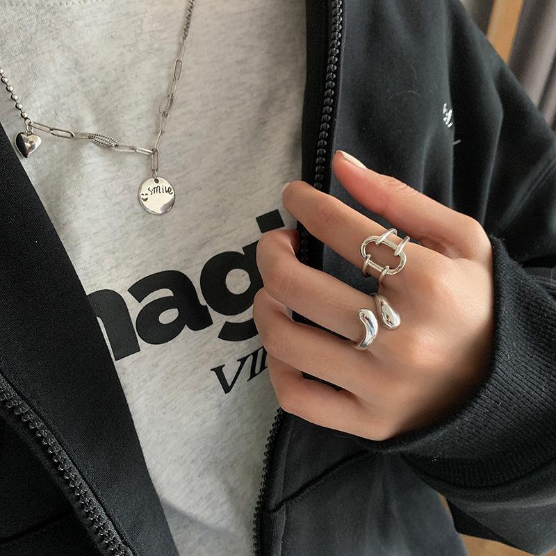 Retro Chic Hollow Design Open Ring For Women In 925 Sterling Silver Fashion