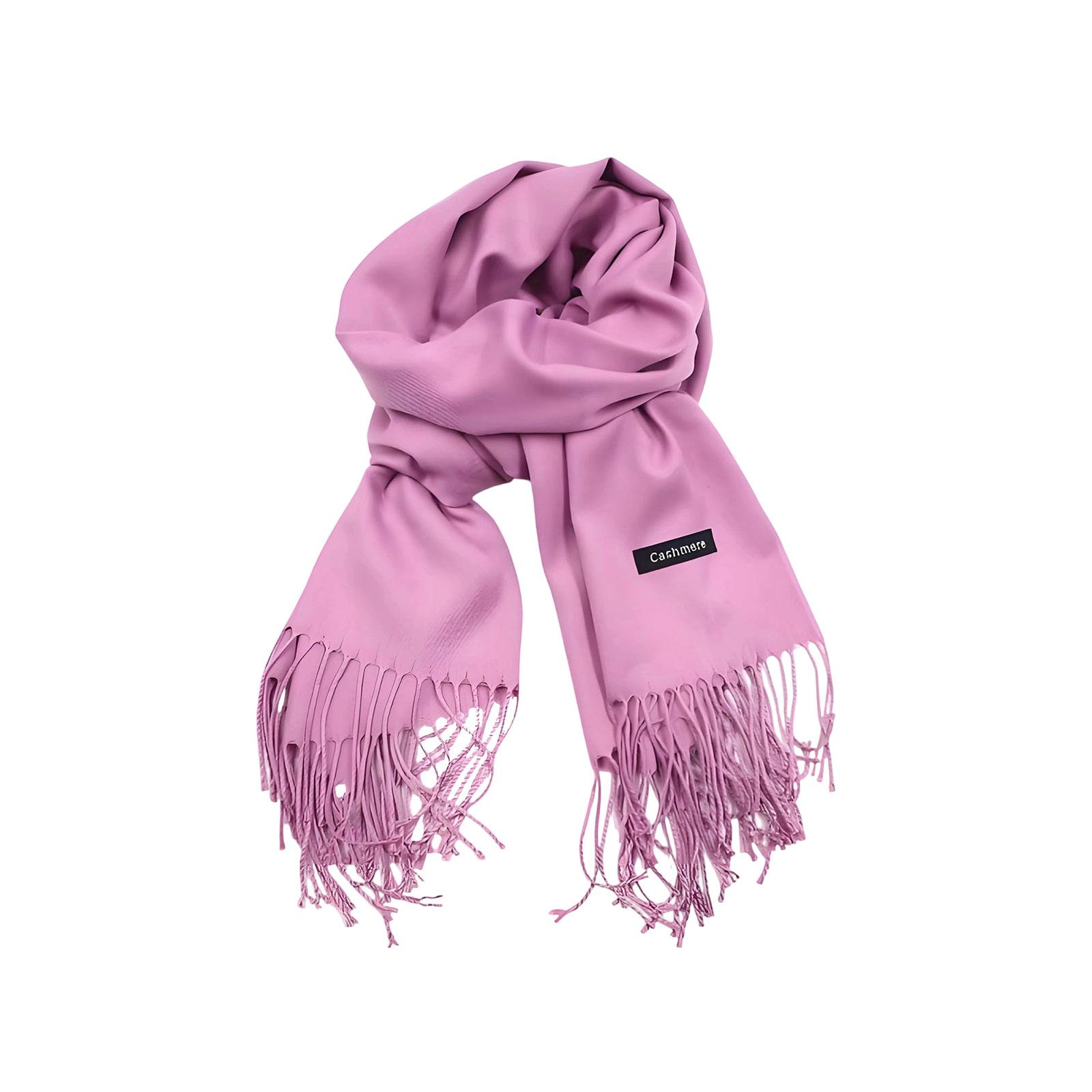 

European And American Imitation Cashmere Solid Color Leather Scarf And Winter One Size