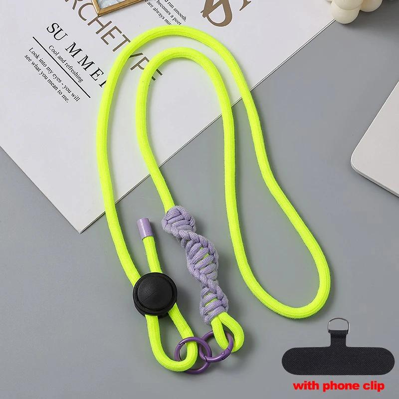 Universal Adjustable Phone Lanyard Crossbody Strap Anti-Loss Outdoor Shoulder Phone Strap Accessory Fashionable 0.8x120cm