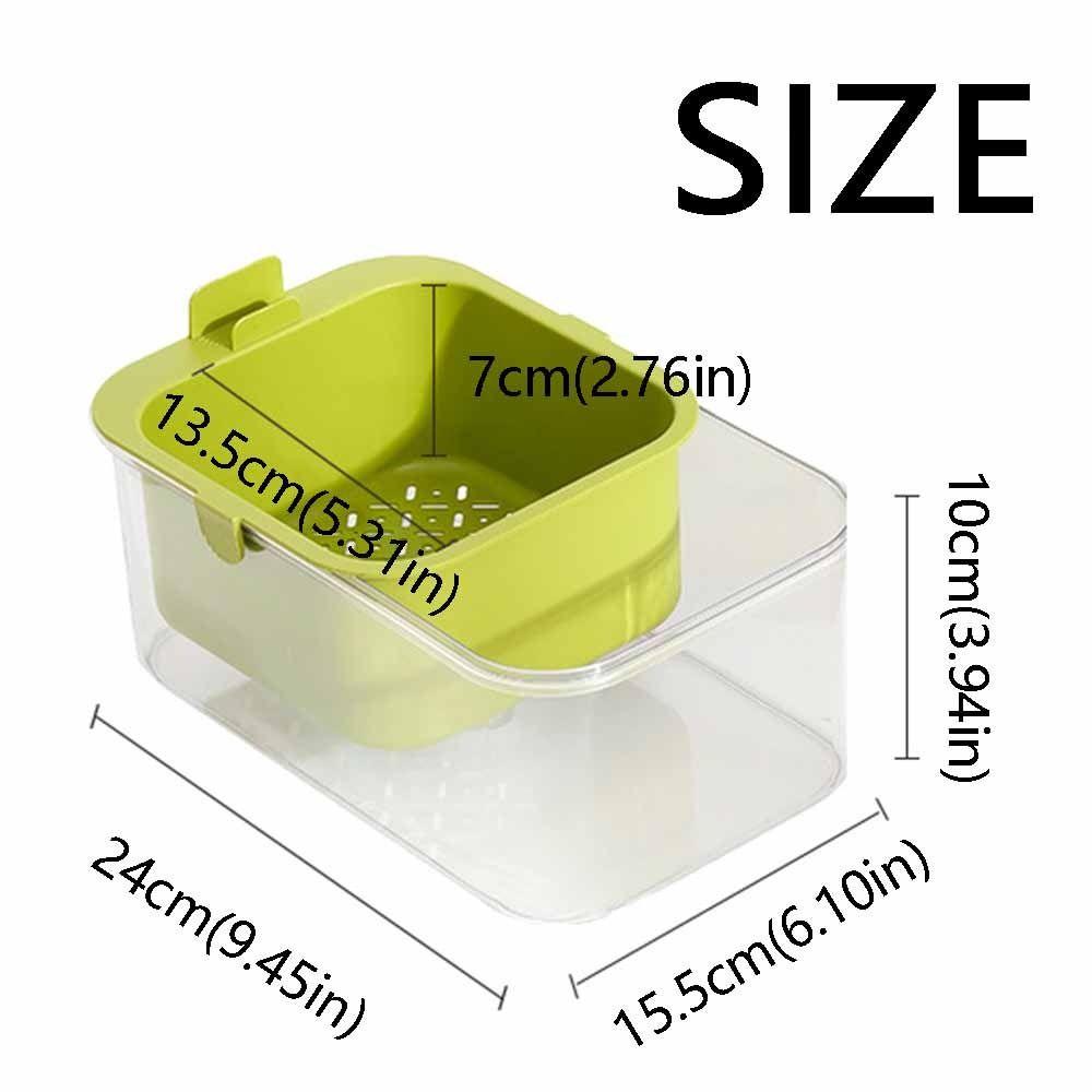 Double Layer Snack Holder Phone Holder Slot Snacks Dry Fruit Box Fruit Draining Basket Household