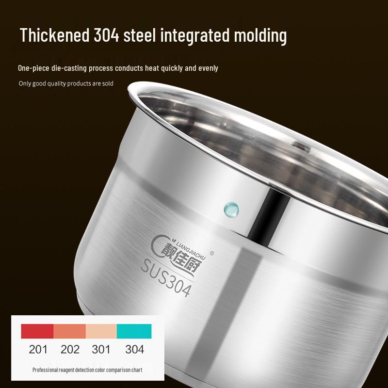 Stainless Steel Non-Stick Milk & Baby Food Pot, Food Grade, Thickened for Steaming, Cooking, Noodles, & Soup.